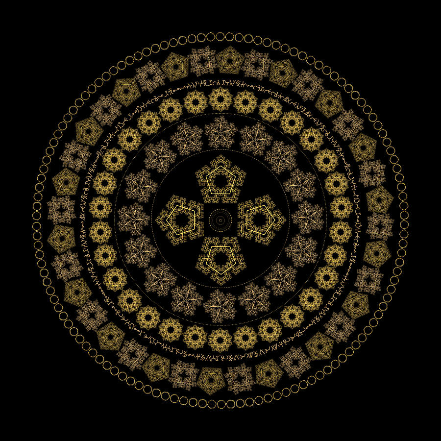 Pure Golden Light Mandala by Nathalie DAOUT Pure Golden Light Mandala by Nathalie DAOUT