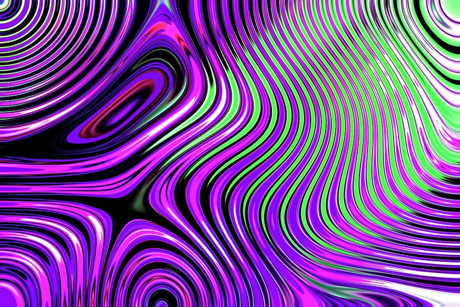 Purple Abstract Chaos Digital Art by Don Northup