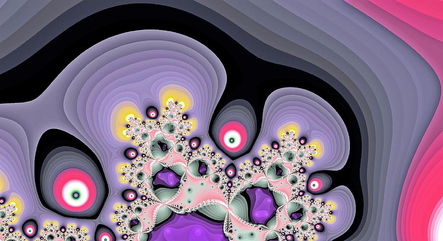 Purple Abstract Face Digital Art by Don Northup