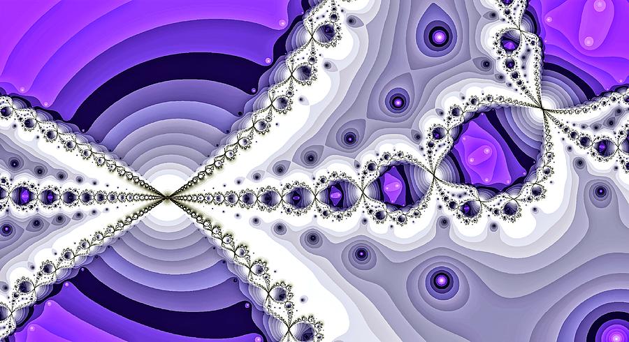 Purple Abstract Target Digital Art by Don Northup
