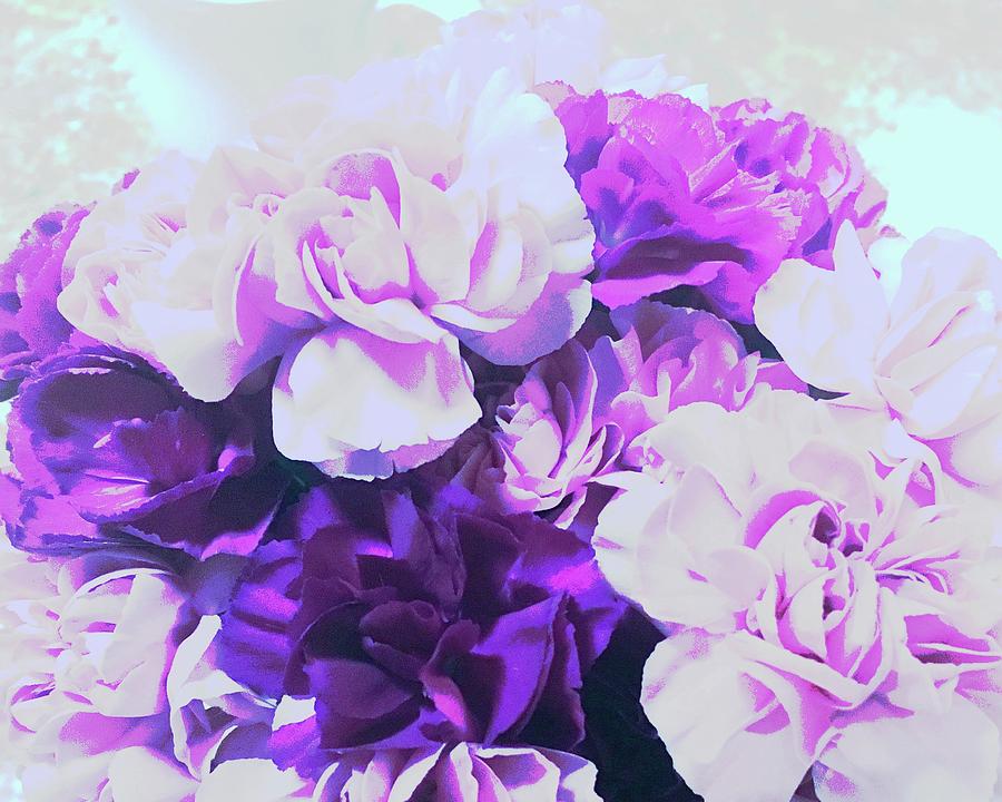 Purple and Cream Bouquet Photograph by Debra Grace Addison