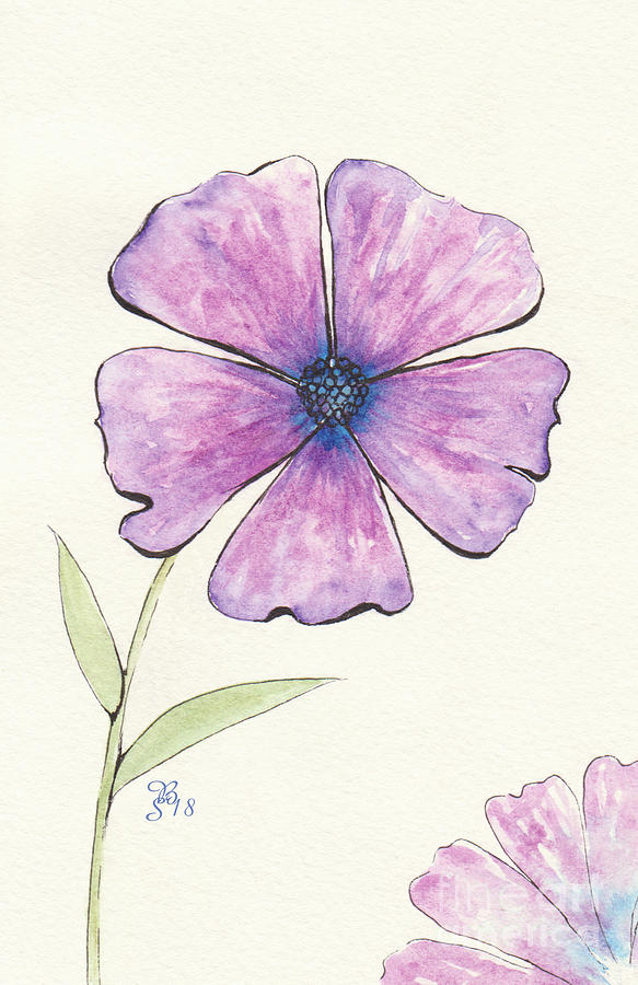 Purple Bliss Flowers Painting by Beckie Renee - Fine Art America