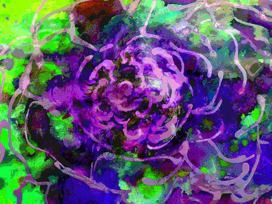 Purple Bloom Painting by Jan Pellizzer