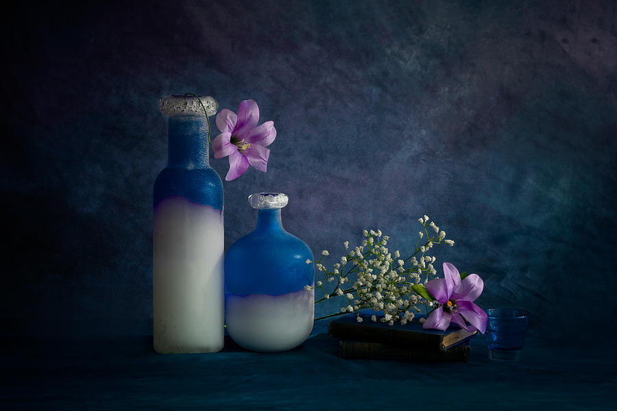 Purple, Blue & White Photograph by Wendy Xu