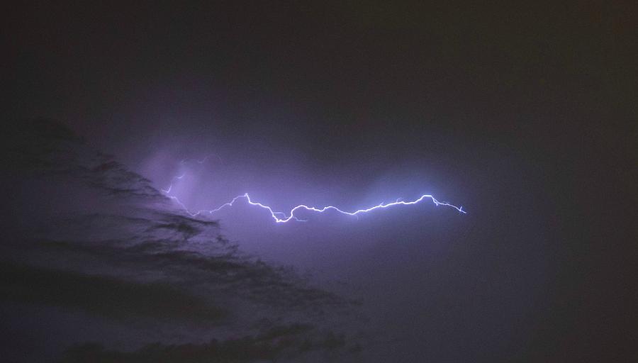 Purple Crack Lightning Photograph by Kristen Lohr - Pixels