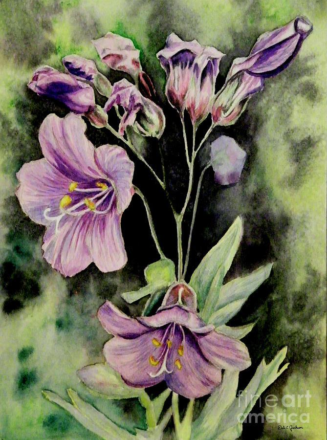 Purple Delight Wildflowers Painting