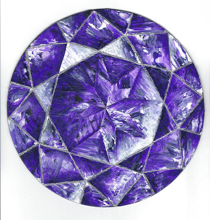 Jewelry Digital Art - Purple Diamond by Rose Rambo