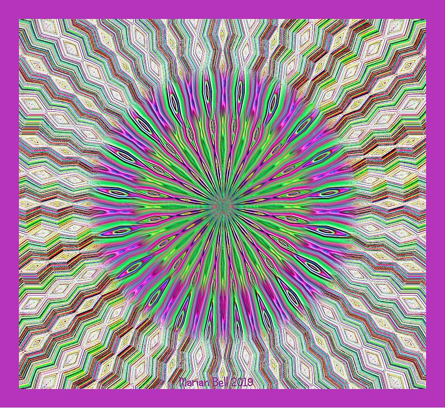 Pattern Digital Art - Purple Emanations by Marian Bell