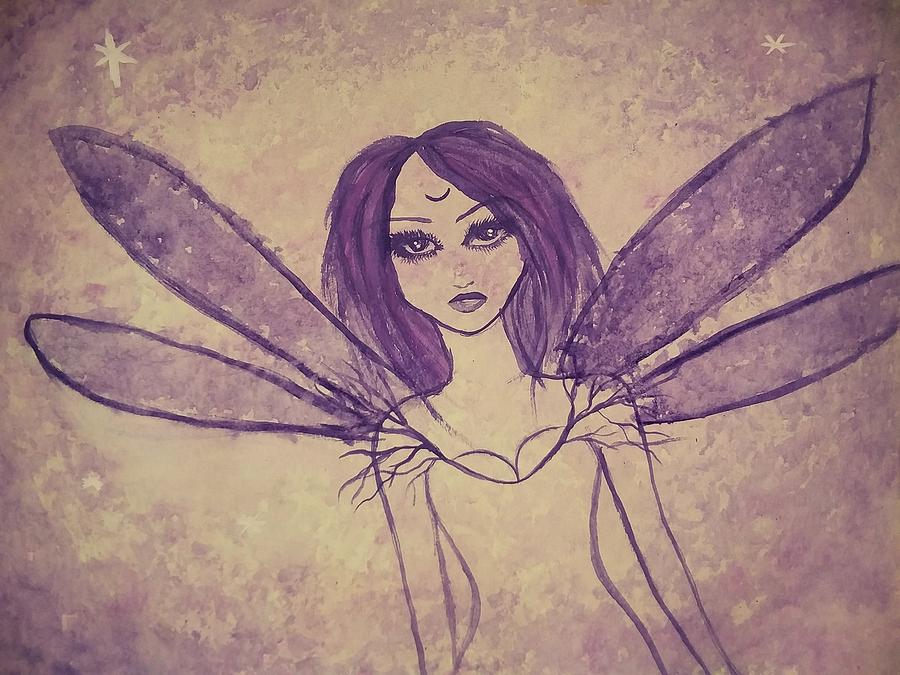 Purple Fairy Painting by Vale Anoa'i | Fine Art America