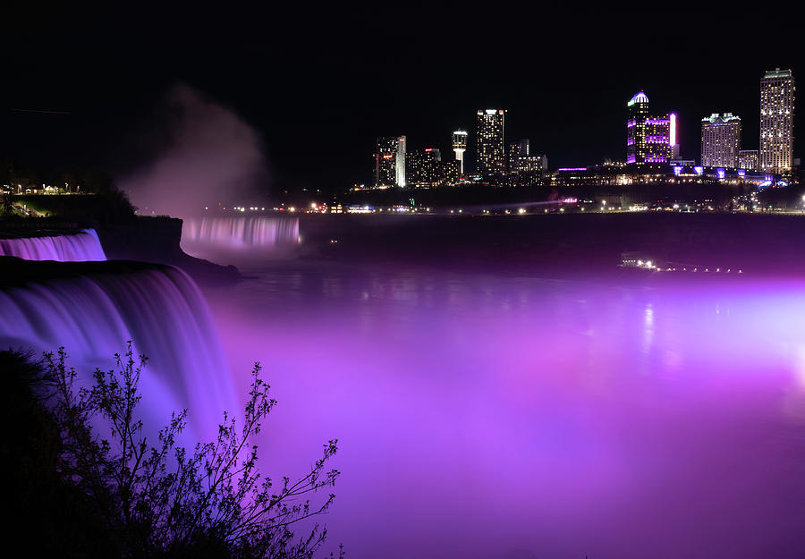Waterfall Photograph - Purple Falls by Vicky Edgerly