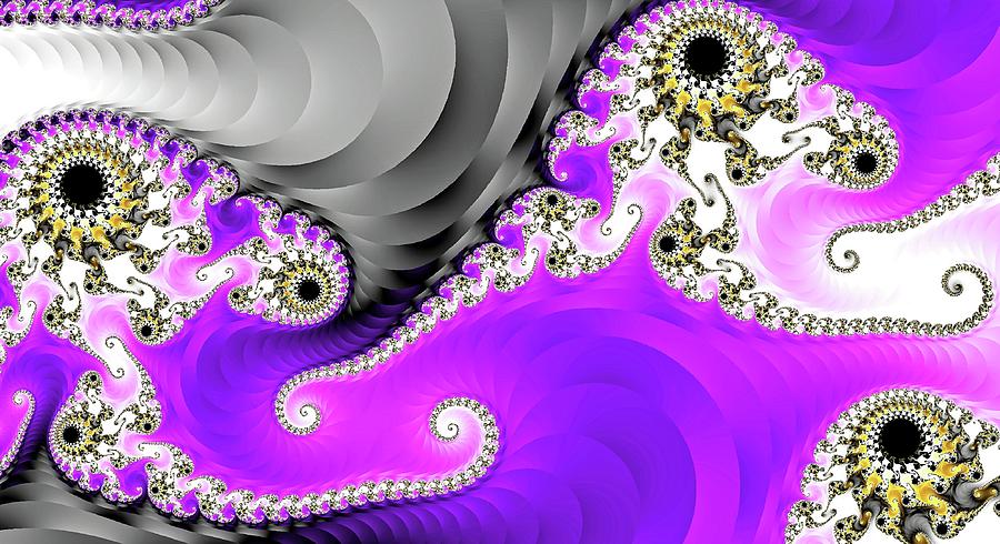 Purple Fantasy Ribbons Digital Art by Don Northup