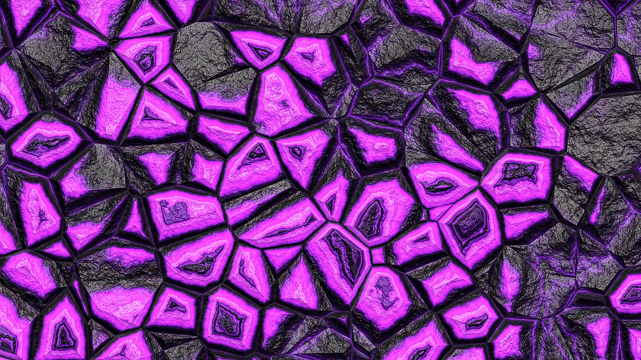 Purple Fantasy Stone Wall Digital Art by Don Northup