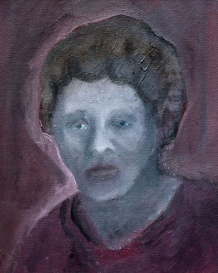 Purple Female Portrait Painting by Edgeworth Johnstone