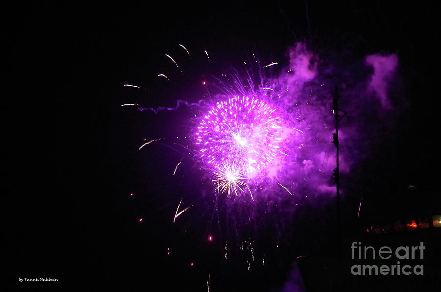 Purple Fireworks Photograph