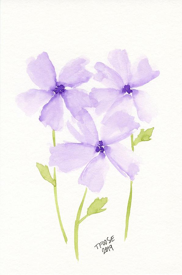 Purple Flowers Painting