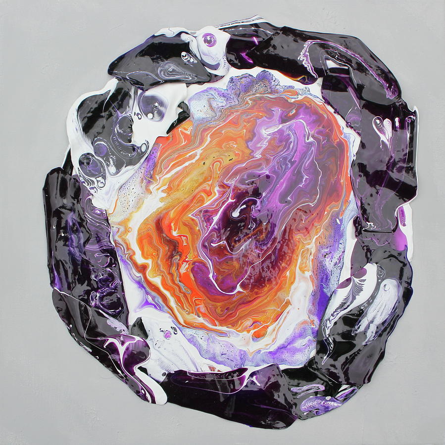 Purple Geode Painting by Madeleine Arnett