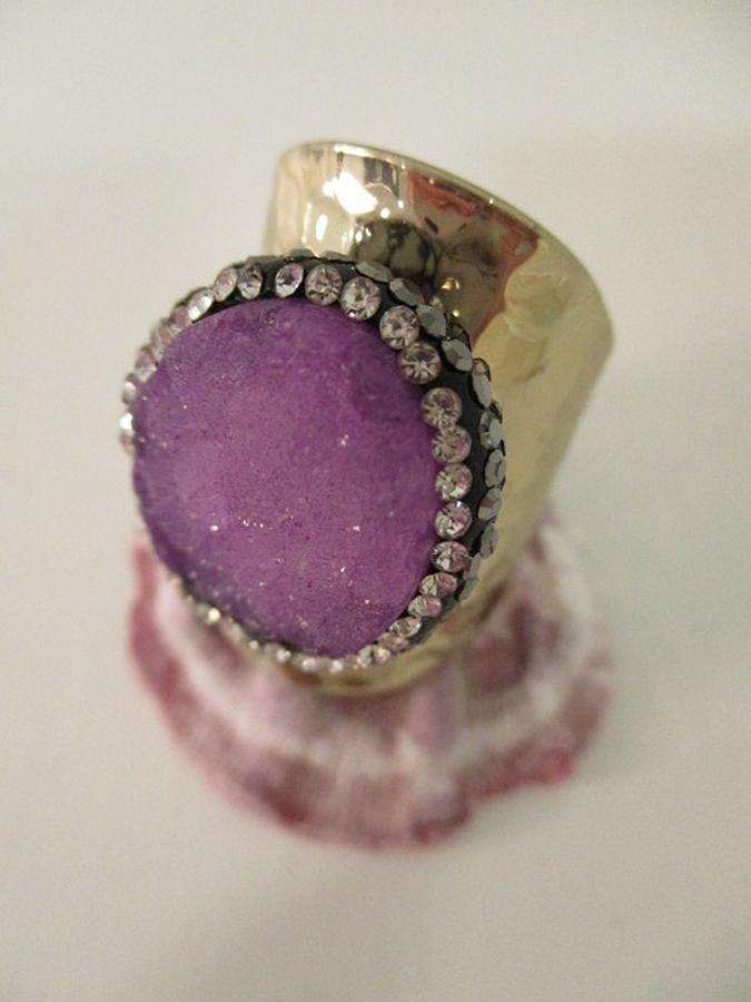 Purple Geode Ring Photograph by CG Abrams