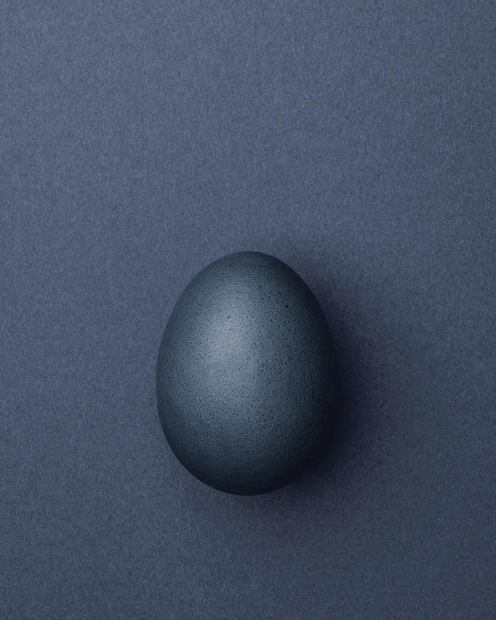 Purple-gray Easter Egg On A Purple-gray Background Photograph by Peter Rees