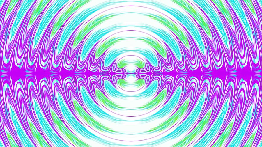 Purple Green And Blue Circle Pattern Abstract Background Painting by ...