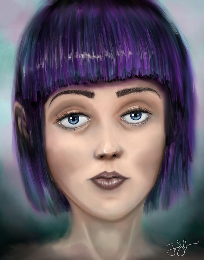 Purple Hair Digital Art by James Makan - Fine Art America