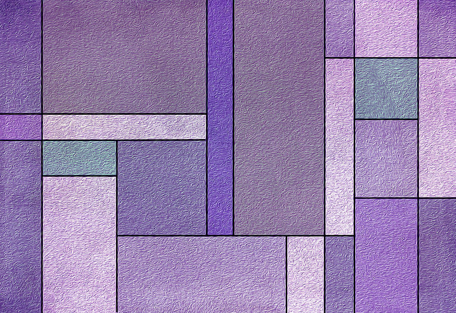 Purple Harmony Theme Abstract Composition Digital Art by Johanna Hurmerinta