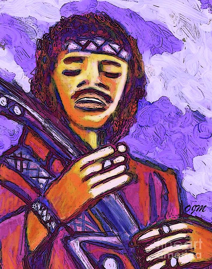 Purple Haze Hendrix Painting By Owen Mccafferty Fine Art America