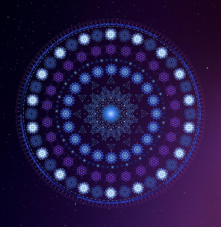 Purple Light Mandala Sacred Geometry by Nathalie DAOUT Purple Light Mandala Sacred Geometry by Nathalie DAOUT