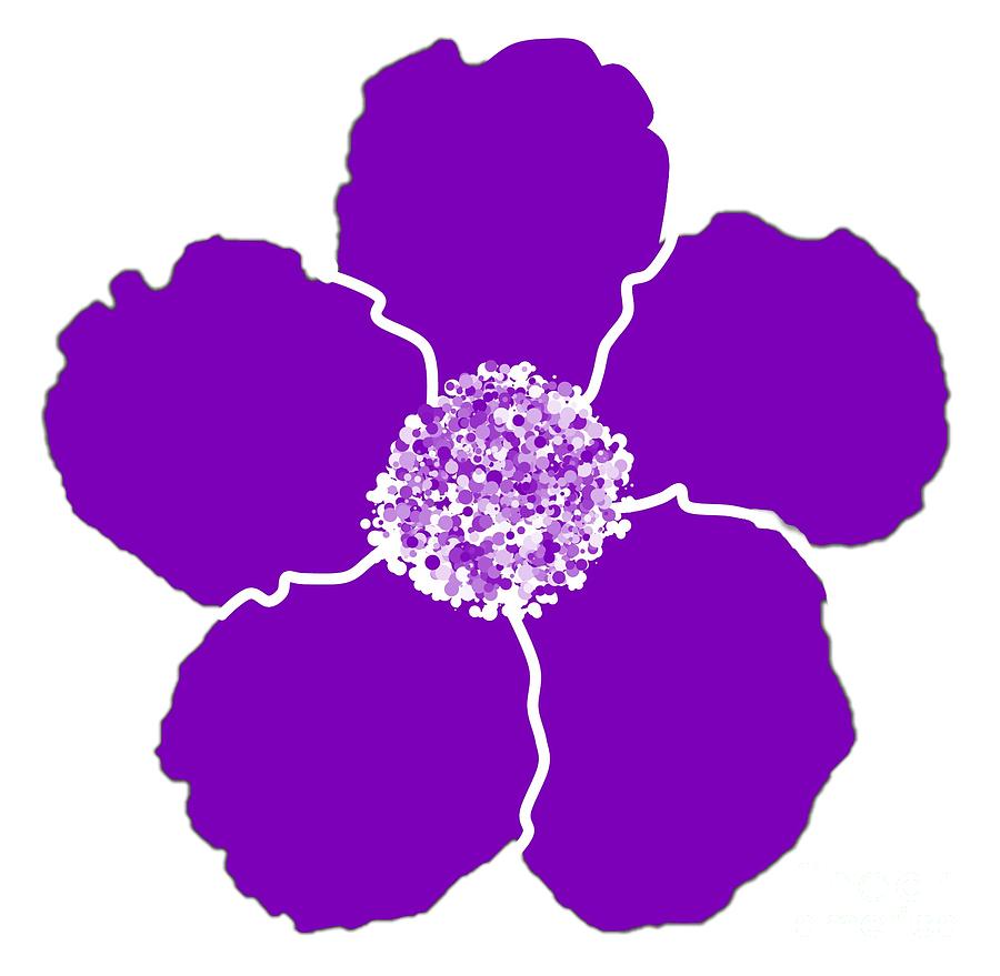 Purple Lily Flower Designed for Shirts Digital Art by Delynn Addams