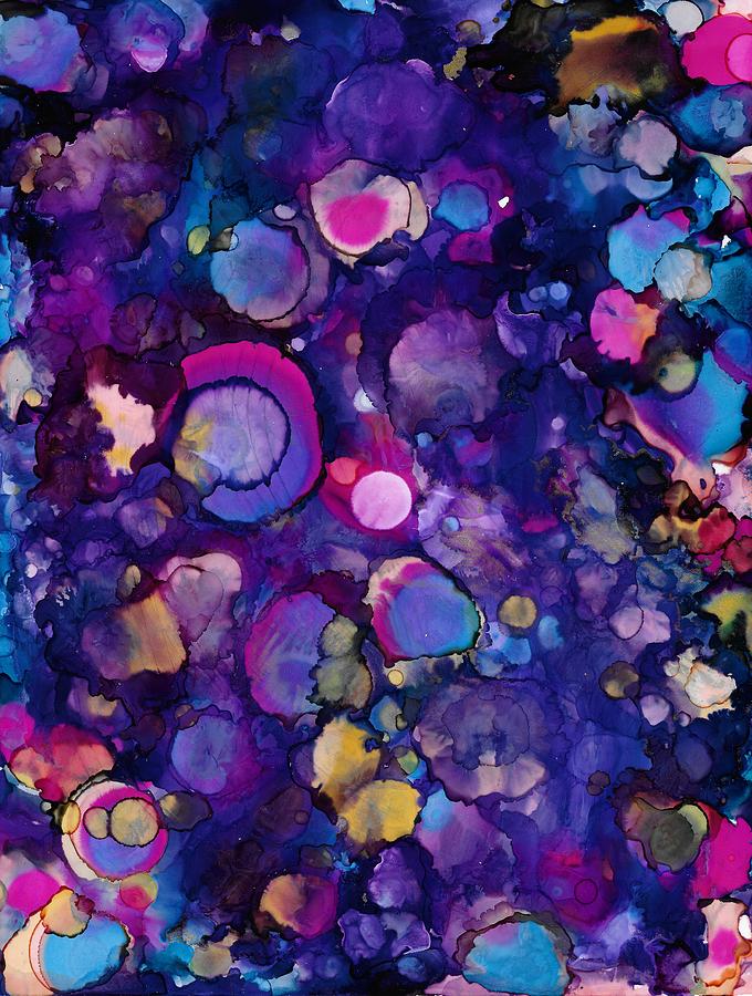 Purple Marbles Painting by Jan Pellizzer