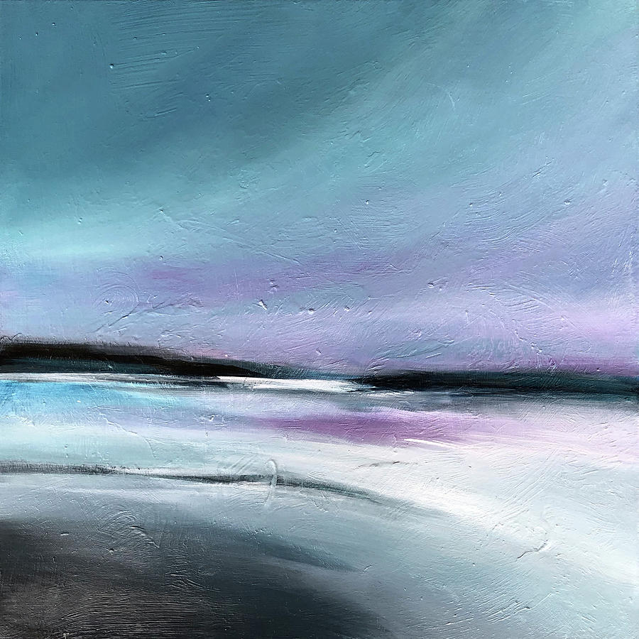 Modern Seascape Painting - Purple Mist by Filomena Booth Modern Seascape Painting - Purple Mist by Filomena Booth