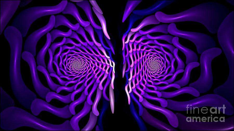 Purple Petal Web Digital Art by Doug Morgan