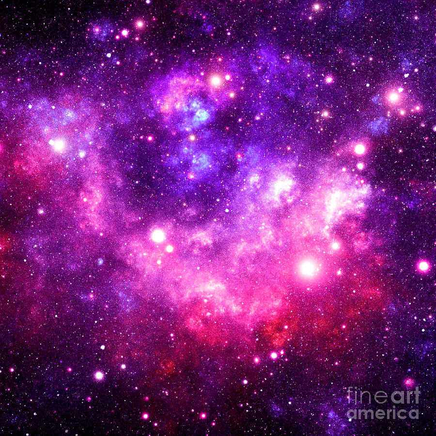 Purple Pink Galaxy Nebula
