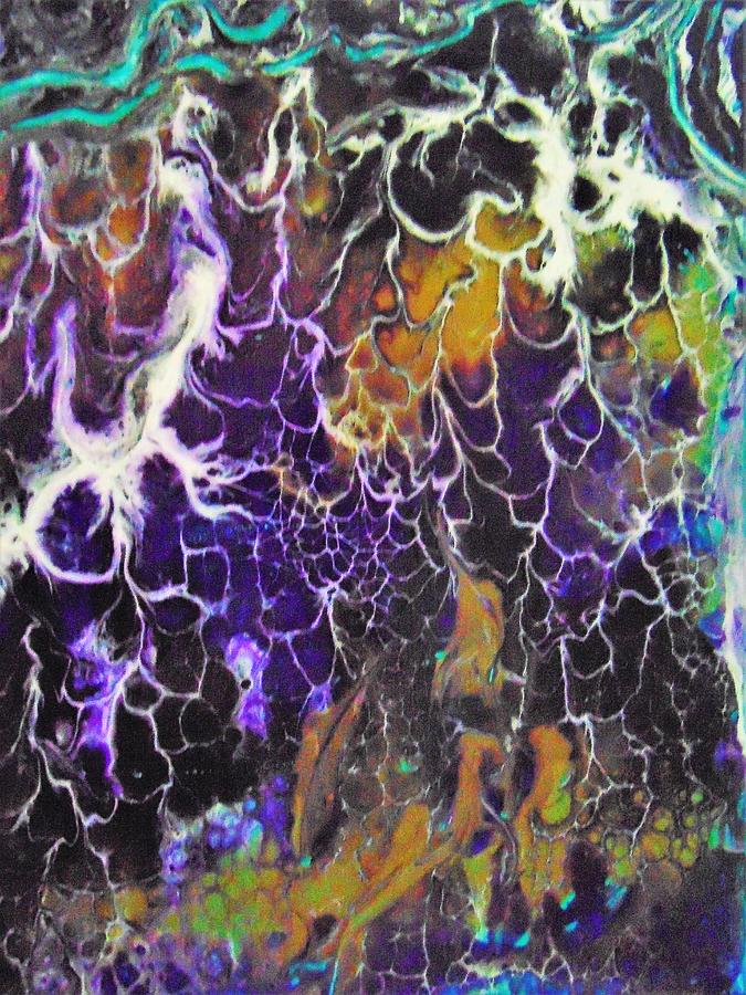 Purple Raindrops Painting