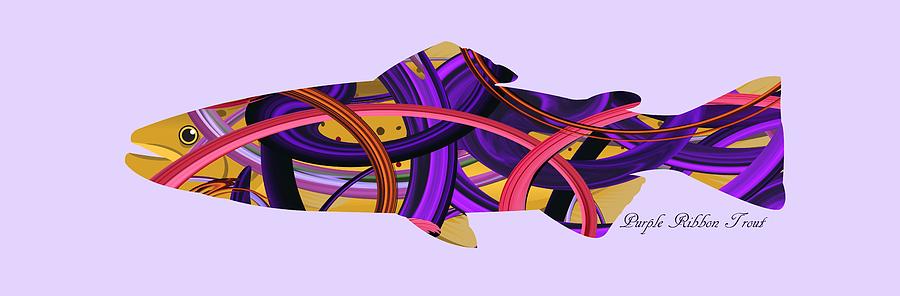 Purple Ribbon Trout Digital Art by Whispering Peaks Photography