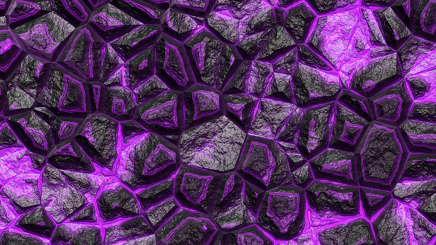 Purple Rock Wall Abstract Digital Art by Don Northup