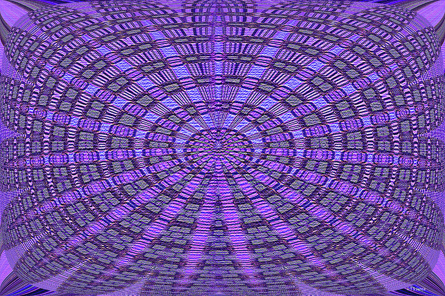 Purple Rusty Nuts Oval Abstract Panel Digital Art by Tom Janca