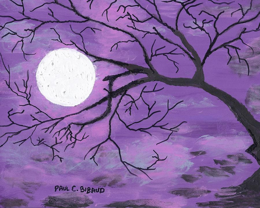 Purple Sky Painting By Paul Bibaud