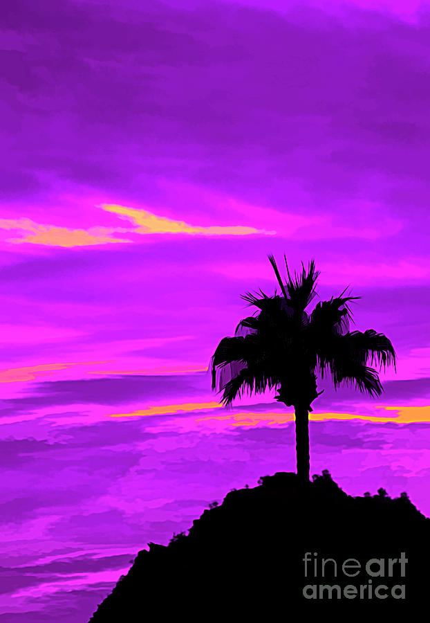 Sunset Digital Art - Purple Sunrise by Elisabeth Lucas