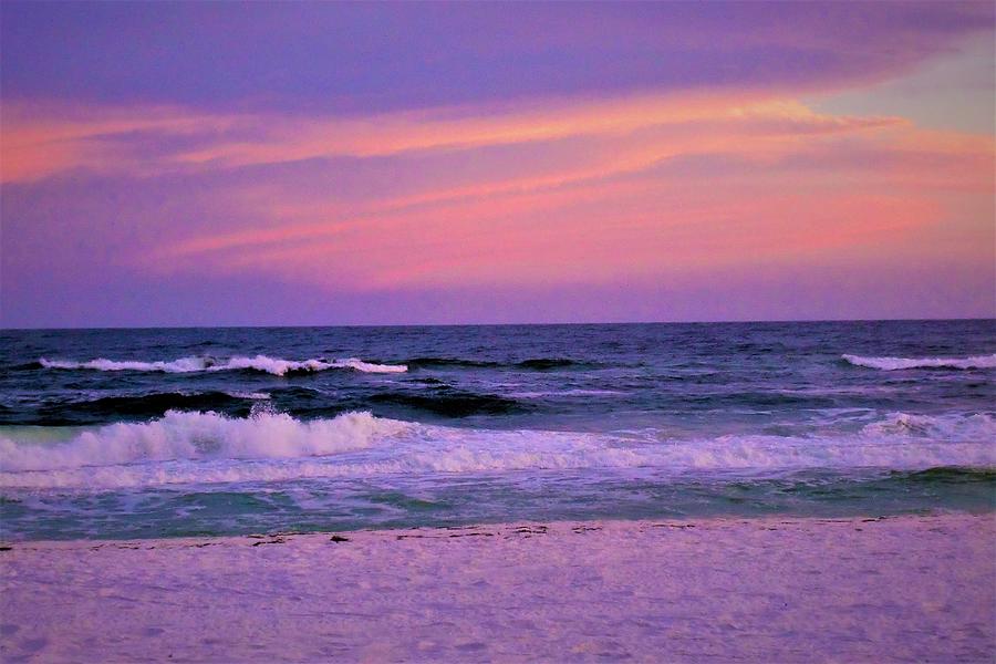 - Purple Sunset - Desting FL Photograph by THERESA Nye