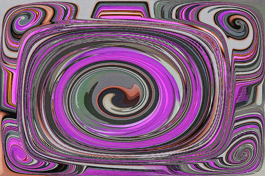 Purple Twirls Panel Abstract Digital Art by Tom Janca