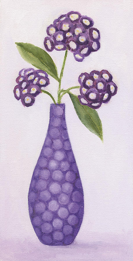 Purple Vase 2 Painting by Debra Lake