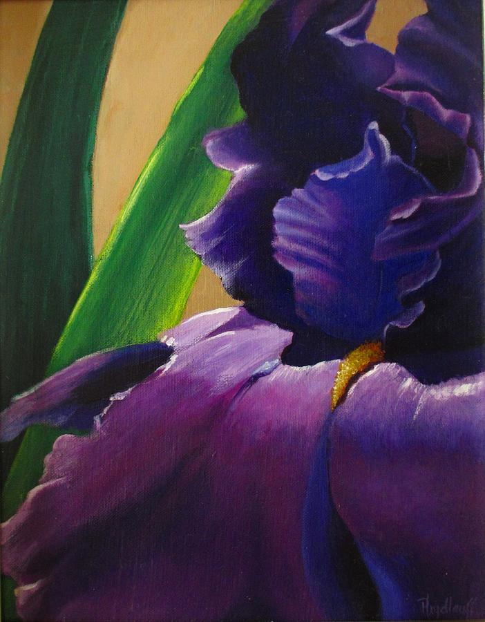Purple Velvet Iris Painting by Pat Heydlauff - Fine Art America