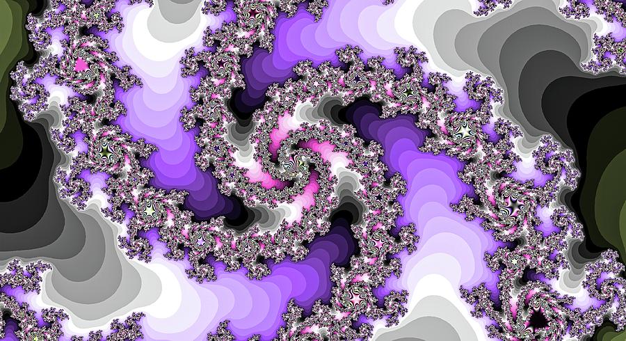 Purple Windmill Mountain Spiral Digital Art by Don Northup