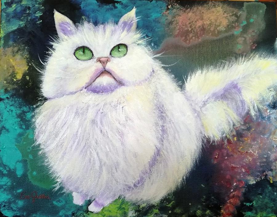 Purrfect Purrsuation Painting by Evi Green