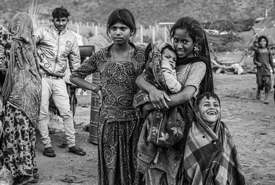 Documentary Photograph - Pushkar Gypsy Camp by Josselin Vignand