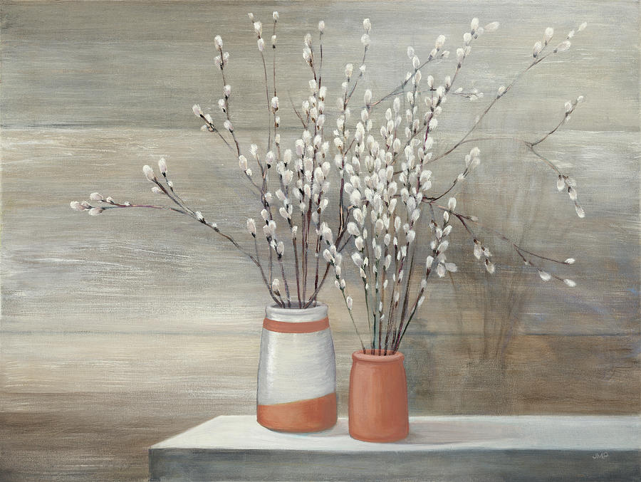 Pussy Willow Still Life With Designs Painting by Julia Purinton - Fine Art  America