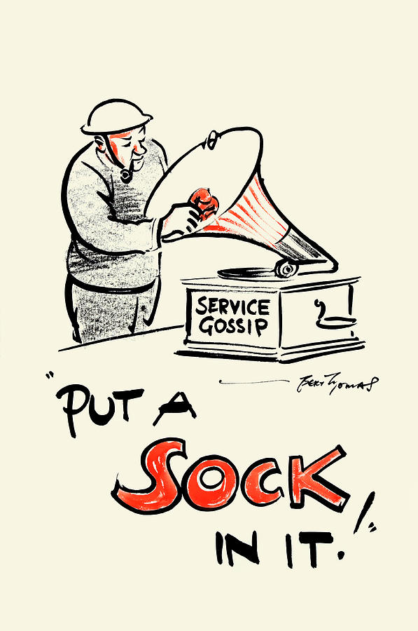 Put a sock in it! Painting by Bert Thomas