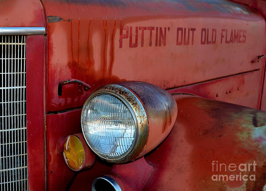 Fire Truck Photograph - Puttin Out Old Flames by Tru Waters