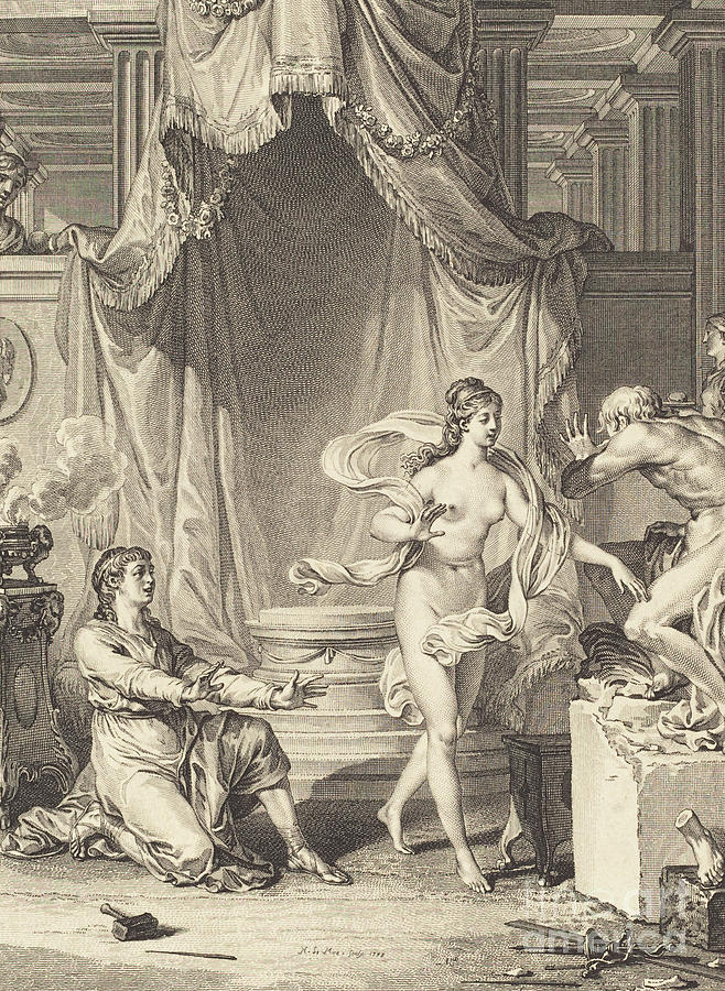 Pygmalion, 1778  Drawing by Noel Le Mire