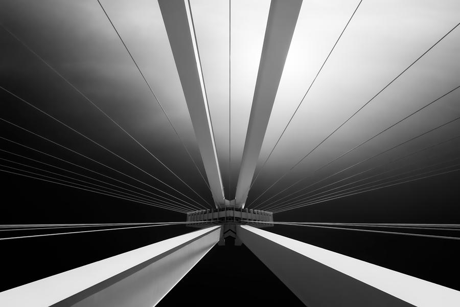Architecture Photograph - Pylon Bridge by Roland Weber